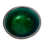Georg Jensen Sterling Silver Salt Cellar with green Enamel #741-  Acorn / Konge