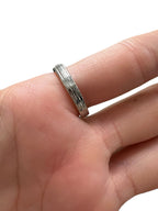 1.40ctw Diamond and Platinum Half Eternity Ring Sz 8