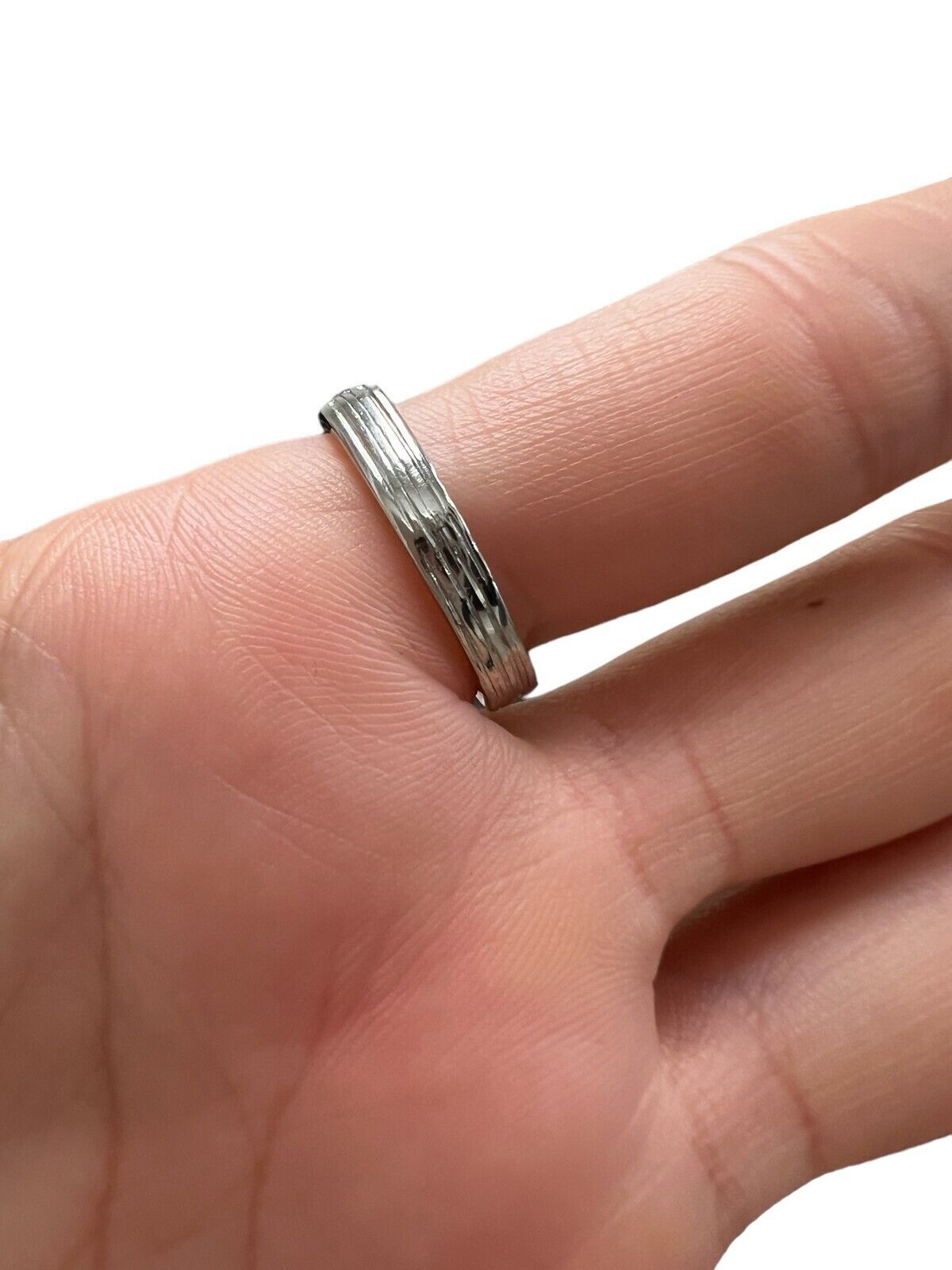 1.40ctw Diamond and Platinum Half Eternity Ring Sz 8