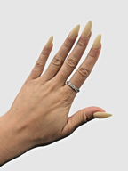 1.40ctw Diamond and Platinum Half Eternity Ring Sz 8