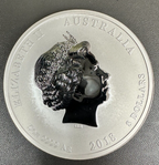 2018 Australia dollar 8 Lunar II Year of the Dog 5 Oz BU Silver