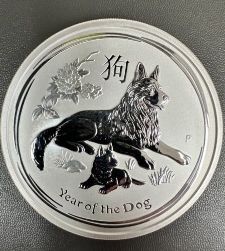 2018 Australia dollar 8 Lunar II Year of the Dog 5 Oz BU Silver