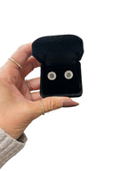 18kt White Gold 0.50ctw Diamond Flower Cluster Post Earrings