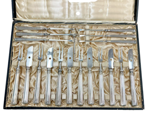 Christophle Silverplate Unique Lobster and Crab Set for Six