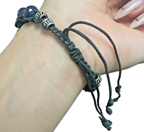 14kt Yellow Gold, Sterling Silver, Diamond, and Sapphire Shamballa Bracelet