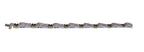 14 K Diamond Two Tone Link Tennis Bracelet (White and Yellow Gold)