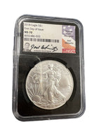 2018 Silver Eagle NGC MS 70 First Day of Issue Joel Iskowitz Hand Signed