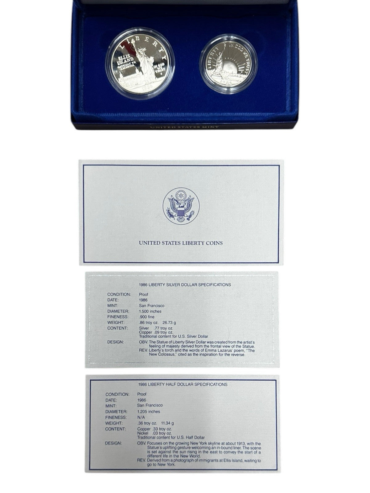 1986-S Liberty Commemorative Coin Set (Proof)