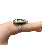 Sterling Silver Zebra Jasper Ring sz 7.5