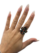 Vintage Fred Harvey Era Native American Zuni Knifewing Inlaid Ring Sz 6.5