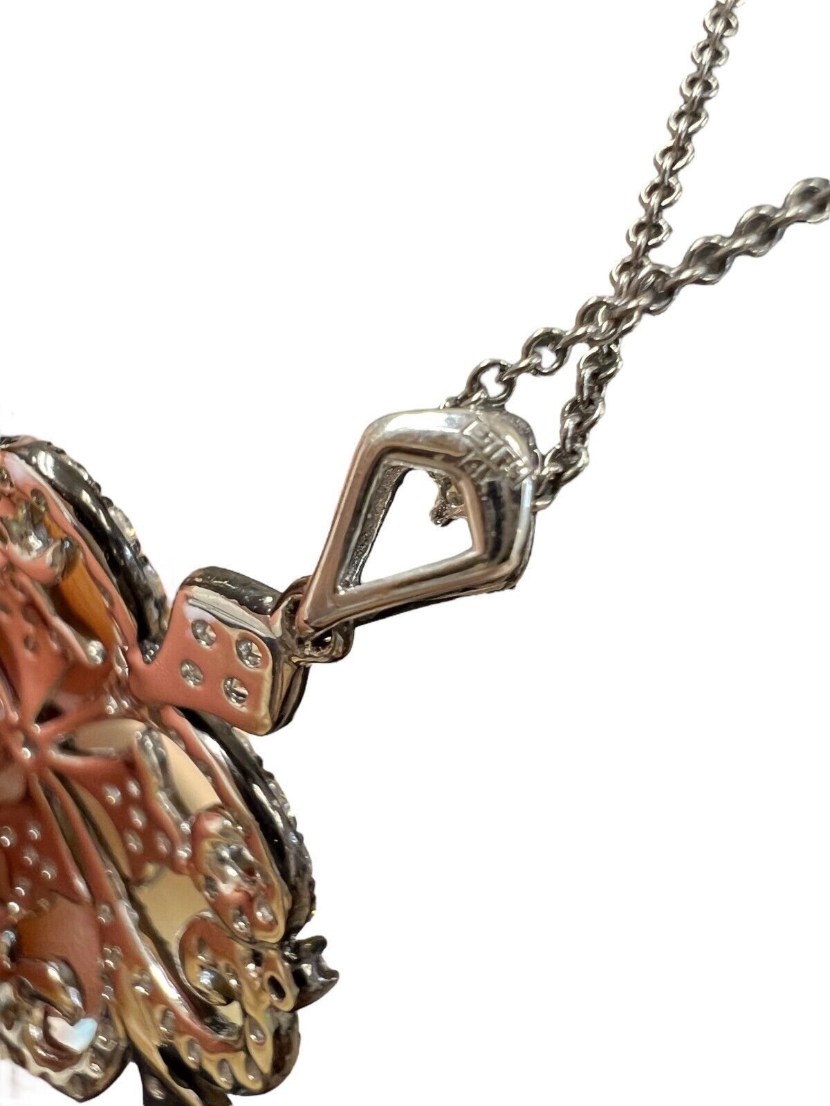 Effy 14K White Gold Black 1.35ctw Diamond Filigree Pendant, 18in