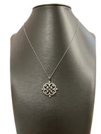 Effy 14K White Gold Black 1.35ctw Diamond Filigree Pendant, 18in