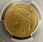 1838 dollar 5 Gold Classic Head Half Eagle PCGS Genuine Mount Removed VF Detail