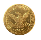 1907 dollar 2.50 Liberty Head Gold Quarter Eagle. Excellent Ungraded