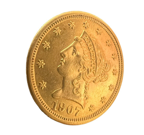1907 dollar 2.50 Liberty Head Gold Quarter Eagle. Excellent Ungraded