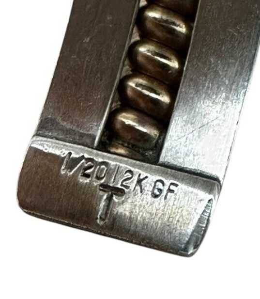 Vintage Tahe Navajo Sterling Silver & 12K Gold Coiled Twisted Cuff Bracelet