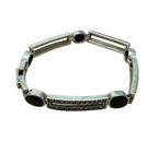 Onyx Marcasite Necklace Bracelet And Earring Set