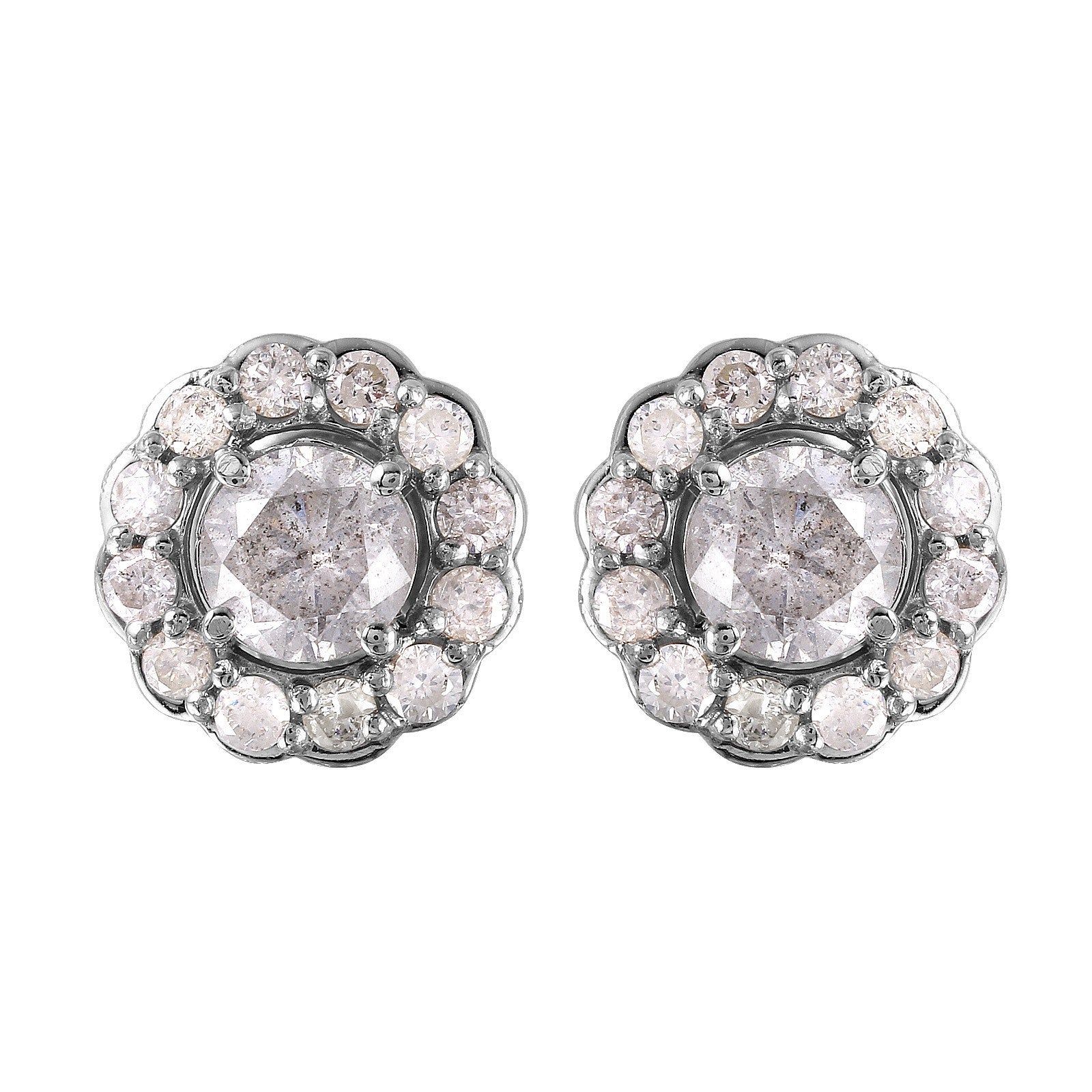 14KT White Gold 2.26ctw Diamond Earrings