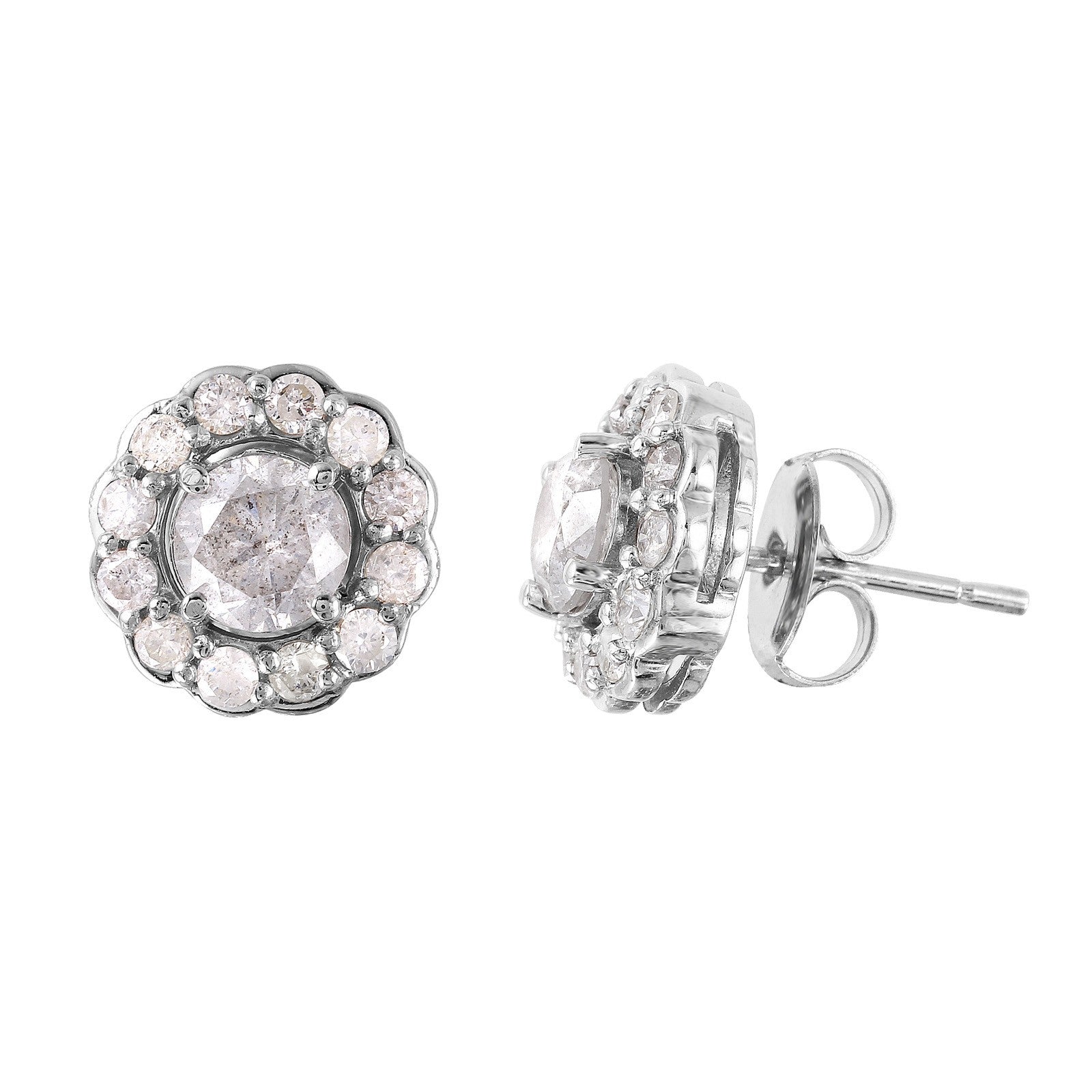 14KT White Gold 2.26ctw Diamond Earrings