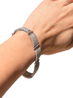 14k White Gold Six Strand Diamond Bracelet