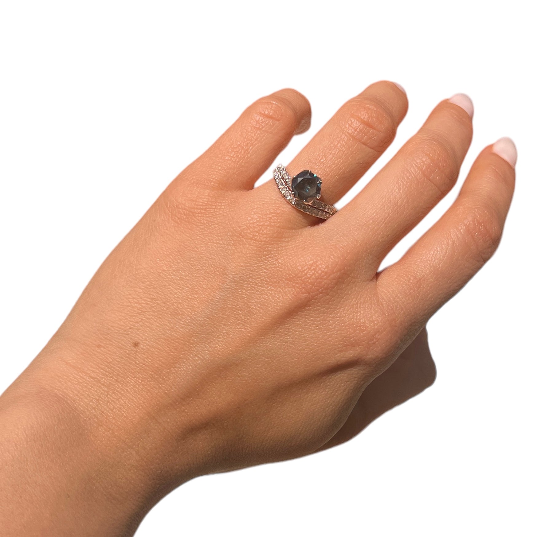 18KT White Gold 2.06ctw Diamond Engagement Ring Size 6