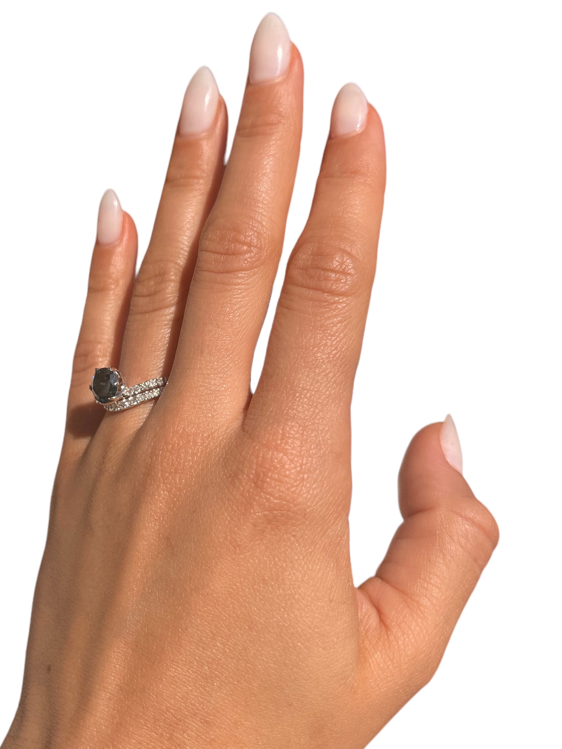 18KT White Gold 2.06ctw Diamond Engagement Ring Size 6