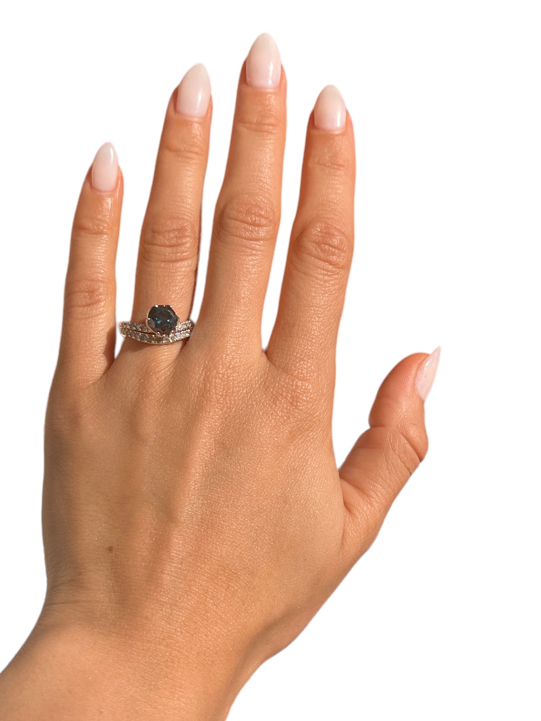 18KT White Gold 2.06ctw Diamond Engagement Ring Size 6