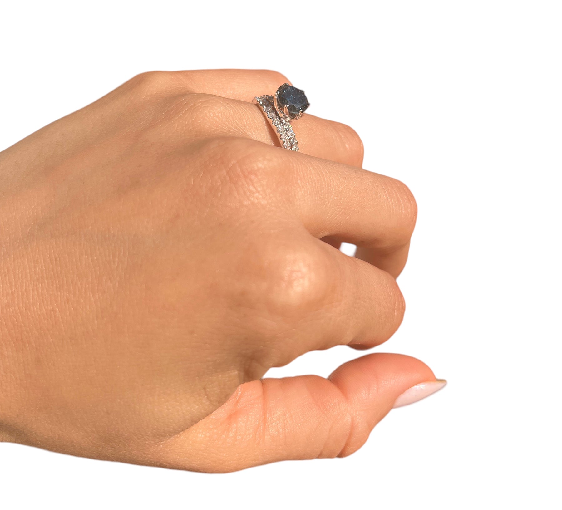 18KT White Gold 2.06ctw Diamond Engagement Ring Size 6