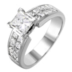 18KT White Gold 2.02ctw Diamond Engagement Ring Size 6.75 L944