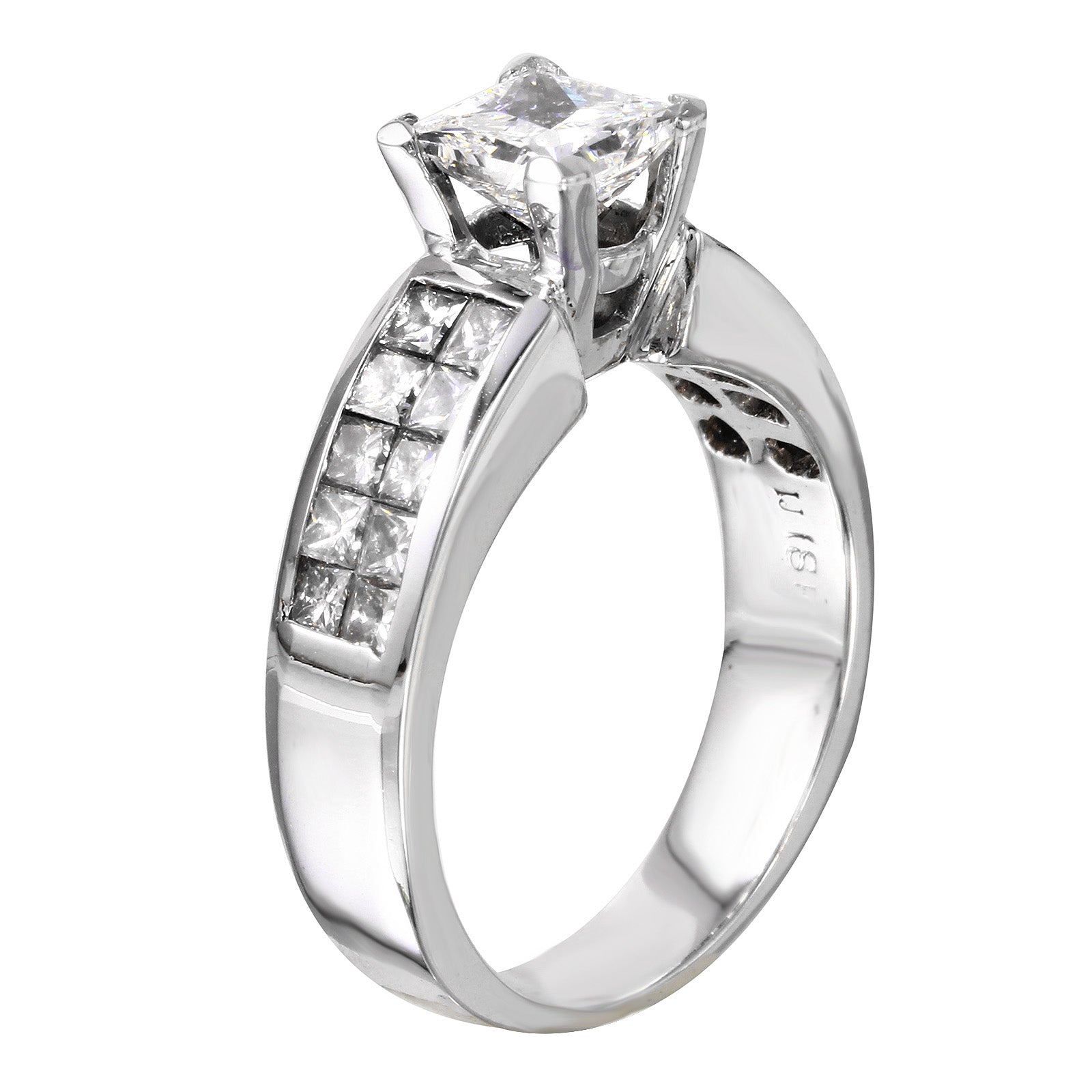 18KT White Gold 2.02ctw Diamond Engagement Ring Size 6.75 L944